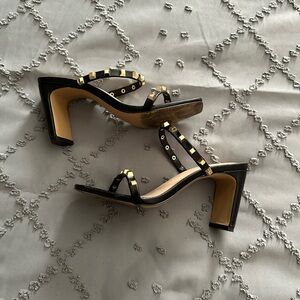 Black and gold studded heels size 7